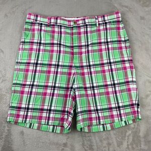 FootJoy Madras Golf Shorts Men 38 White Berry Mint‎ Navy Performance Wicking $85